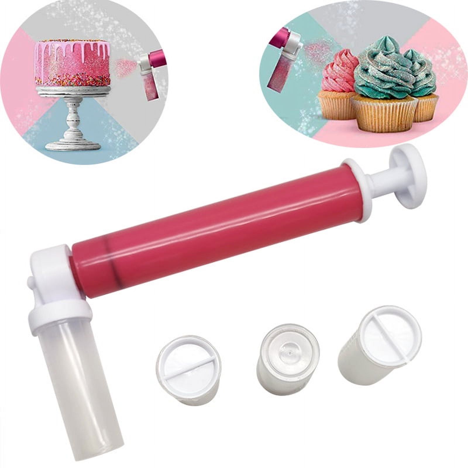 Manual Airbrush for Cake Glitter Decorating Tools, Durable and Easy to  Clean DIY Cake Airbrush makeup kit with 4 Pcs Vial, Glitter Pump for Cakes,  Cupcakes and Desserts Decorating 